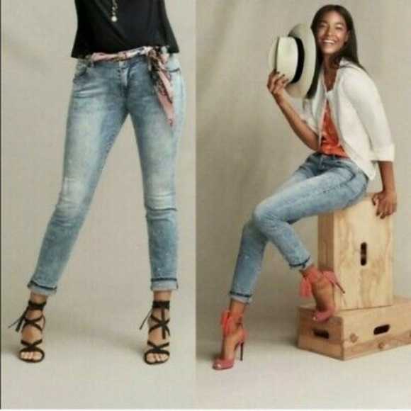 CAbi Cinch Skinny Light Wash Distressed Bleach Splatter Jeans #5492 - Size 4 - Picture 13 of 13